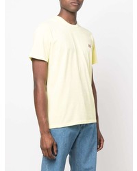 T-shirt à col rond jaune MAISON KITSUNÉ