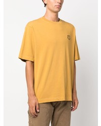 T-shirt à col rond jaune MAISON KITSUNÉ