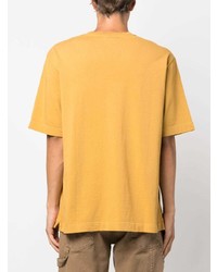 T-shirt à col rond jaune MAISON KITSUNÉ