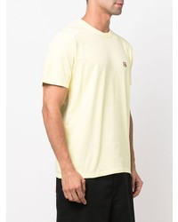 T-shirt à col rond jaune MAISON KITSUNÉ