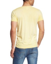 T-shirt à col rond jaune Franklin & Marshall