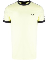 T-shirt à col rond jaune Fred Perry