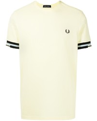 T-shirt à col rond jaune Fred Perry