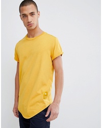 T-shirt à col rond jaune G Star