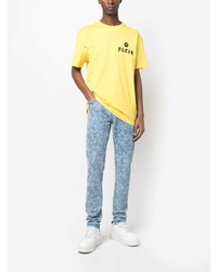 T-shirt à col rond jaune Philipp Plein