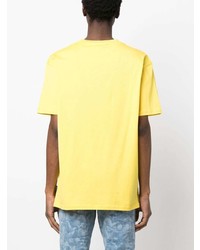 T-shirt à col rond jaune Philipp Plein