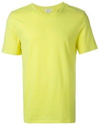 T-shirt à col rond jaune Helmut Lang