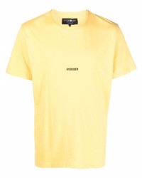 T-shirt à col rond jaune Hydrogen