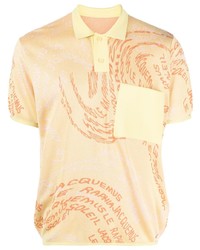 T-shirt à col rond jaune Jacquemus