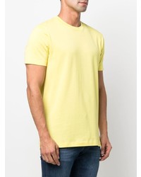 T-shirt à col rond jaune Roberto Collina