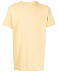 T-shirt à col rond jaune John Elliott