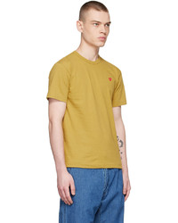 T-shirt à col rond jaune Comme Des Garcons Play