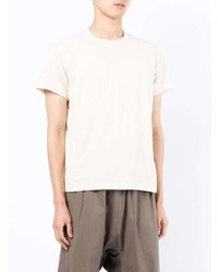 T-shirt à col rond jaune Rick Owens