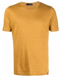 T-shirt à col rond jaune Lardini