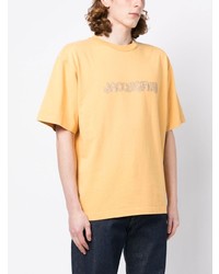 T-shirt à col rond jaune Jacquemus