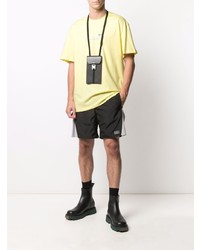 T-shirt à col rond jaune MSGM