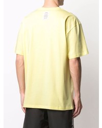 T-shirt à col rond jaune MSGM