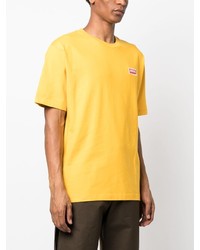 T-shirt à col rond jaune Kenzo