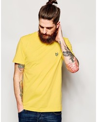 T-shirt à col rond jaune Lyle & Scott