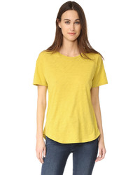 T-shirt à col rond jaune Madewell