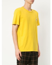 T-shirt à col rond jaune MAISON KITSUNÉ