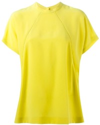 T-shirt à col rond jaune Maison Margiela