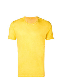T-shirt à col rond jaune Majestic Filatures