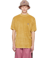 T-shirt à col rond jaune Needles