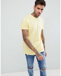 T-shirt à col rond jaune New Look