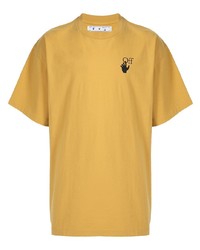 T-shirt à col rond jaune Off-White
