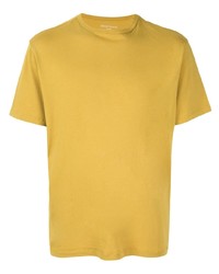 T-shirt à col rond jaune Officine Generale