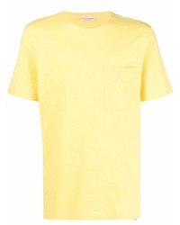 T-shirt à col rond jaune Orlebar Brown