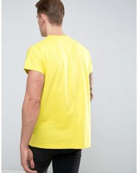 T-shirt à col rond jaune Asos