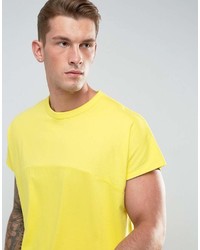 T-shirt à col rond jaune Asos