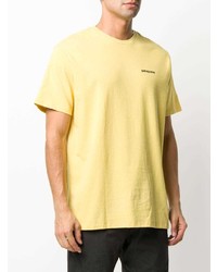T-shirt à col rond jaune Patagonia