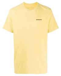 T-shirt à col rond jaune Patagonia