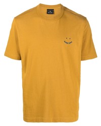 T-shirt à col rond jaune PS Paul Smith