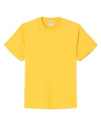 T-shirt à col rond jaune RE/DONE