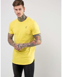 T-shirt à col rond jaune Religion