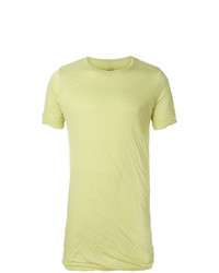 T-shirt à col rond jaune Rick Owens