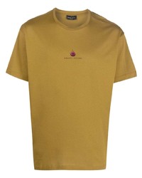 T-shirt à col rond jaune Roberto Collina