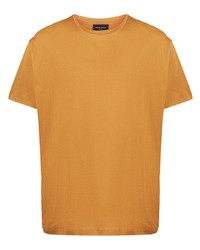 T-shirt à col rond jaune Roberto Collina