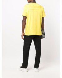 T-shirt à col rond jaune Alexander McQueen