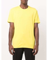 T-shirt à col rond jaune Alexander McQueen