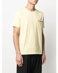 T-shirt à col rond jaune Thom Browne