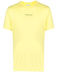 T-shirt à col rond jaune Sandro Paris