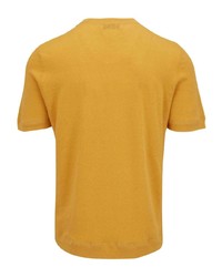 T-shirt à col rond jaune Brunello Cucinelli