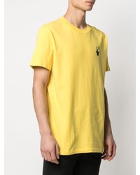 T-shirt à col rond jaune Off-White