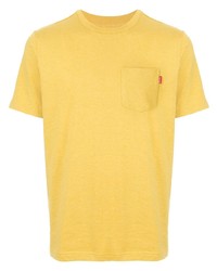 T-shirt à col rond jaune Supreme