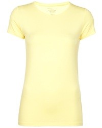 T-shirt à col rond jaune